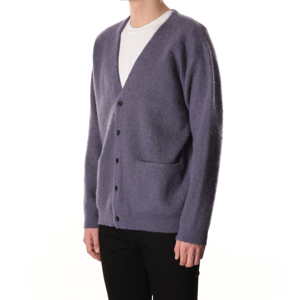 WO/NY MOHAIR x PE DOUBLE FACE KNIT CARDIGAN