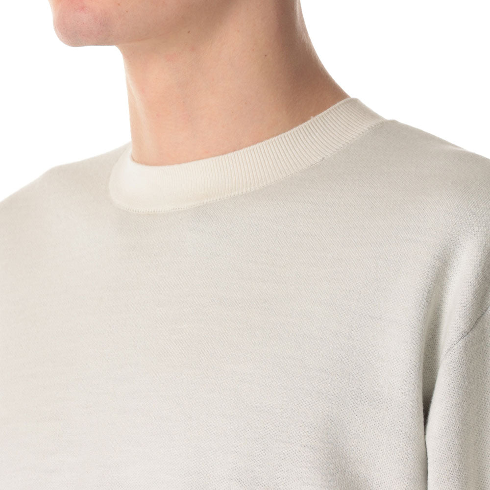 WO x PE DOUBLE FACE KNIT CREW NECK PULLOVER