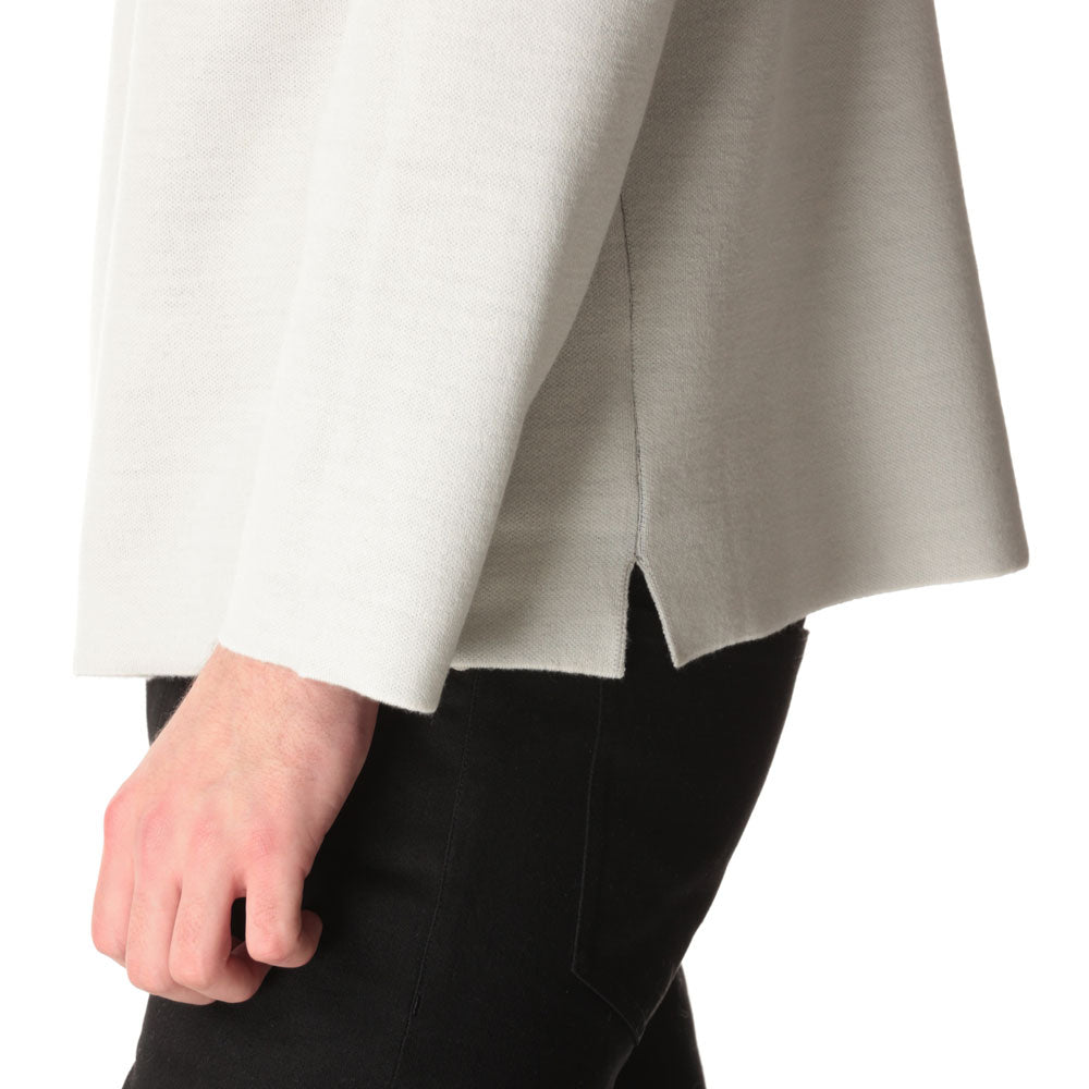 WO x PE DOUBLE FACE KNIT CREW NECK PULLOVER