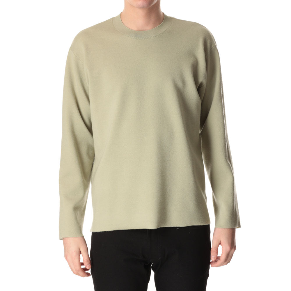 WO x PE DOUBLE FACE KNIT CREW NECK PULLOVER