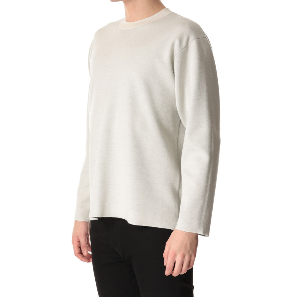 WO x PE DOUBLE FACE KNIT CREW NECK PULLOVER