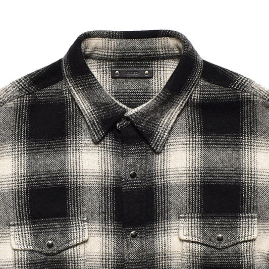  Ombre Check Flannel RF Western SH  