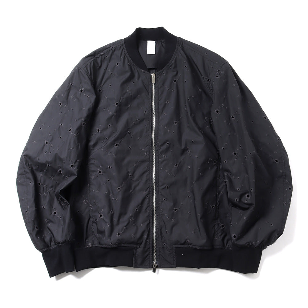 EMBROIDERED CO TYPEWRITER BOMBER JACKET
