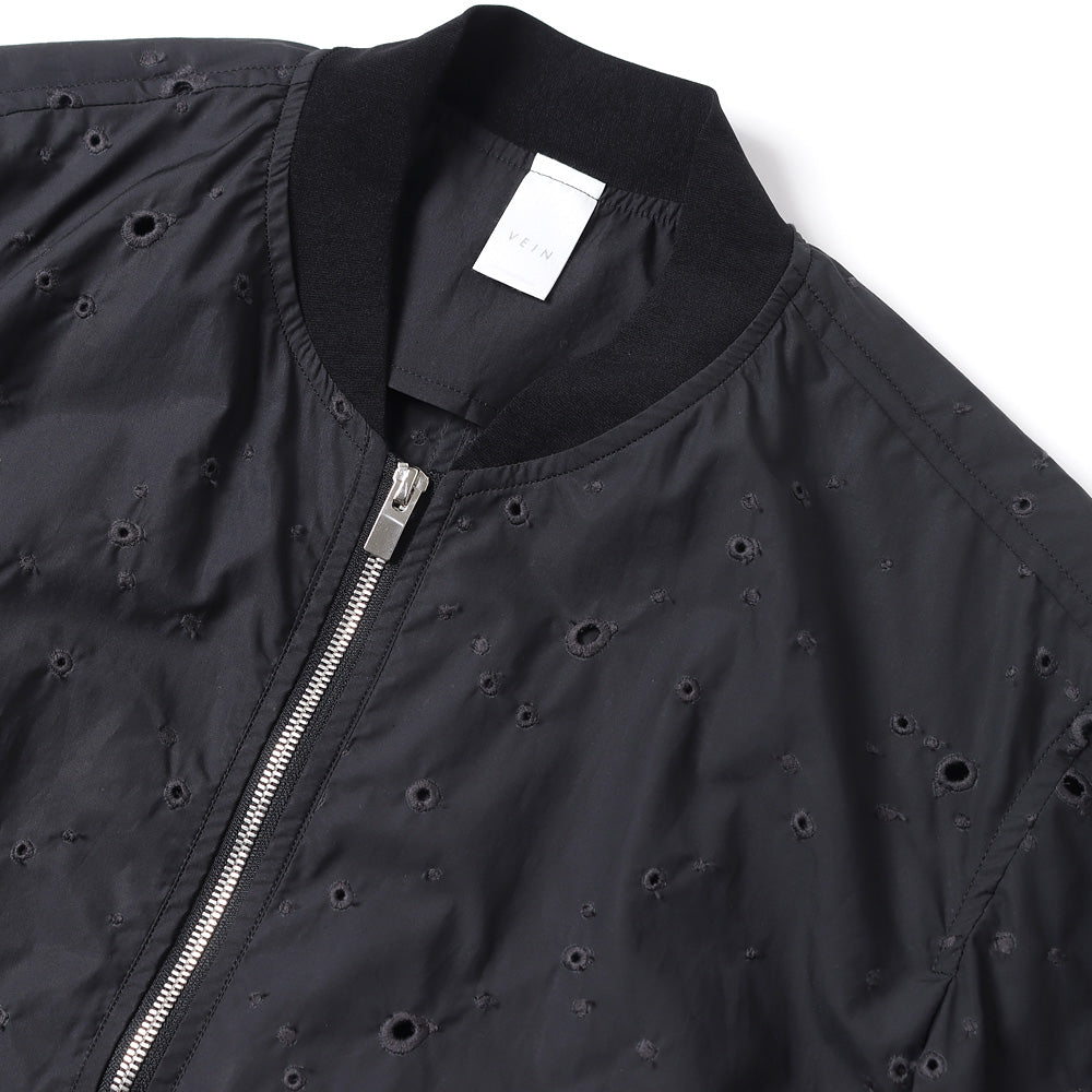 EMBROIDERED CO TYPEWRITER BOMBER JACKET