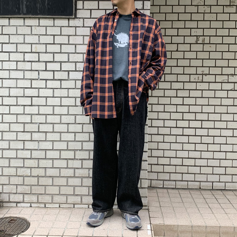40s MIL BAGGY ZIPPED SHUTTLE DENIM TROUSERS