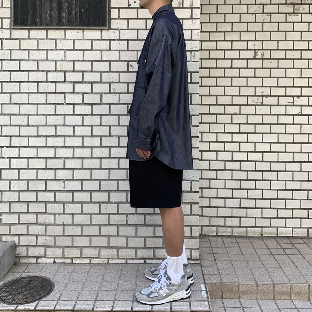 PLEATED WIDE SHORTS SOKTAS HEAVY POPLIN