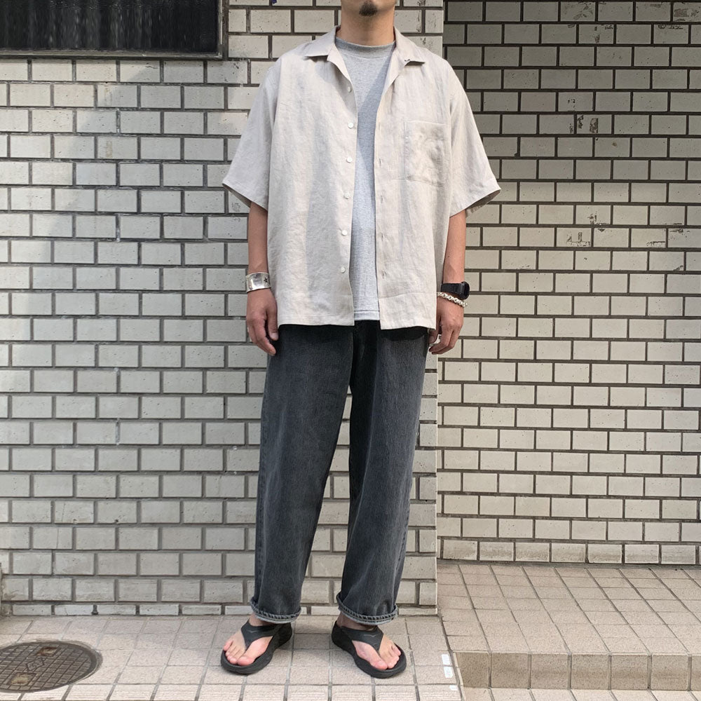 40s MIL BAGGY ZIPPED USED SHUTTLE DENIM TROUSERS