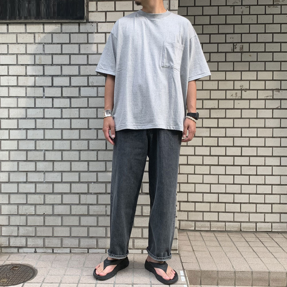 40s MIL BAGGY ZIPPED USED SHUTTLE DENIM TROUSERS