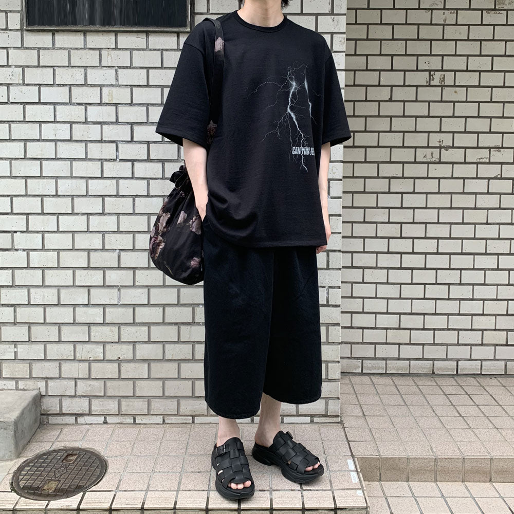 12oz FLAT DENIM 2TUCK SHORT PANT