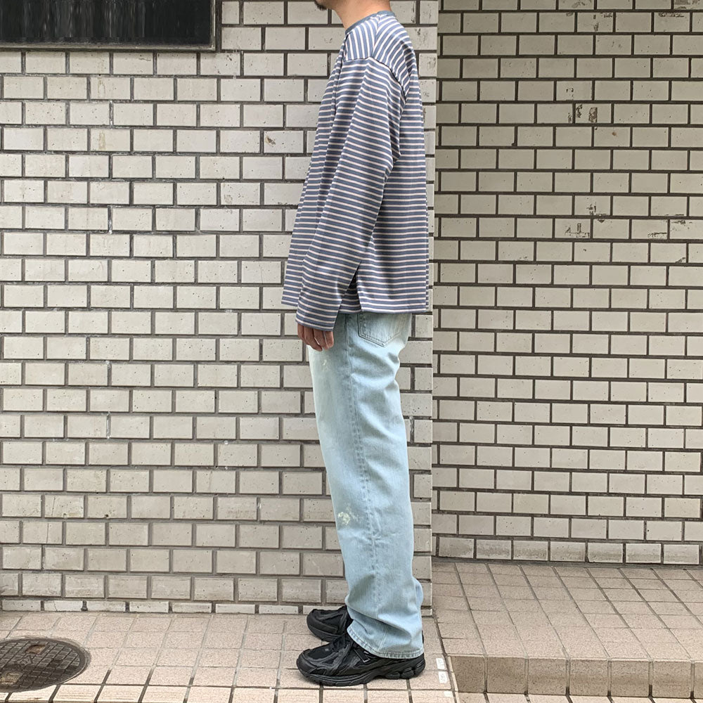 CREW NECK TEE L/S ORGANIC COTTON BORDER