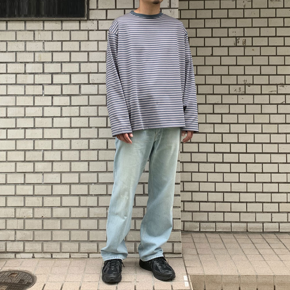 CREW NECK TEE L/S ORGANIC COTTON BORDER