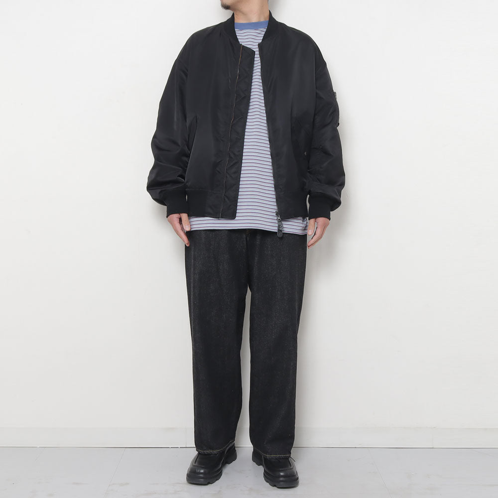 40s MIL BAGGY ZIPPED SHUTTLE DENIM TROUSERS