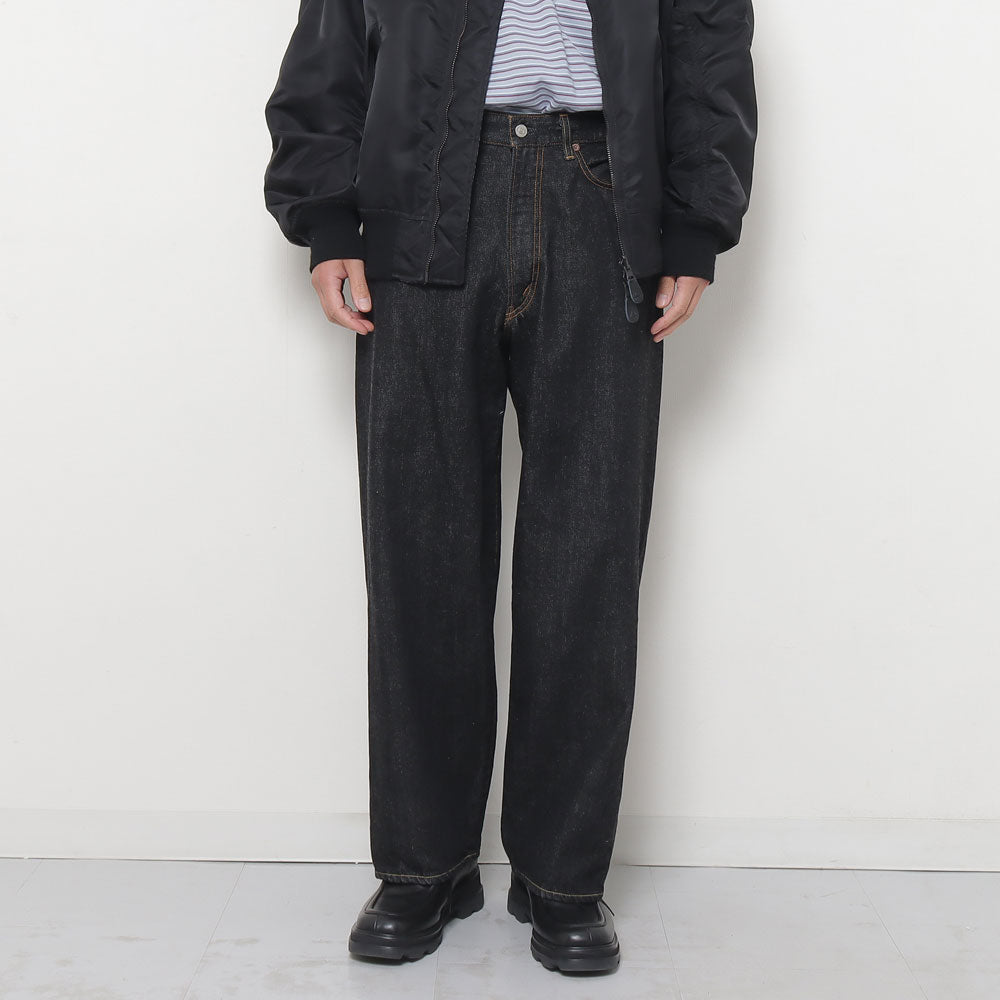 40s MIL BAGGY ZIPPED SHUTTLE DENIM TROUSERS