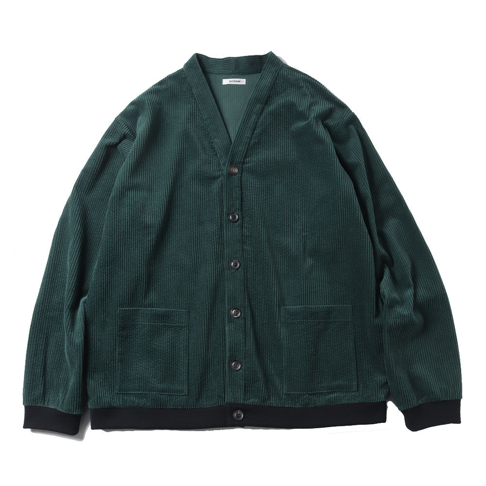 LIMITED WIDE COTTON CORDUROY V-CARDIGAN