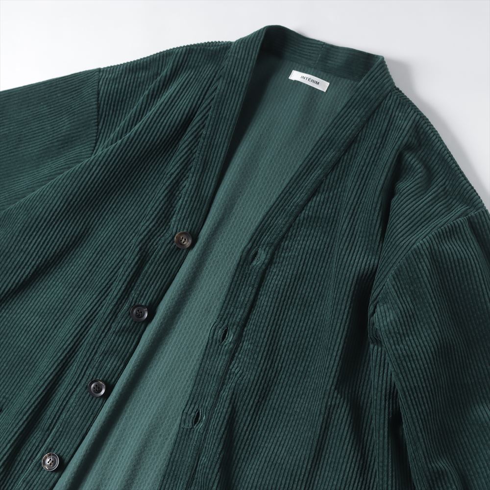 LIMITED WIDE COTTON CORDUROY V-CARDIGAN