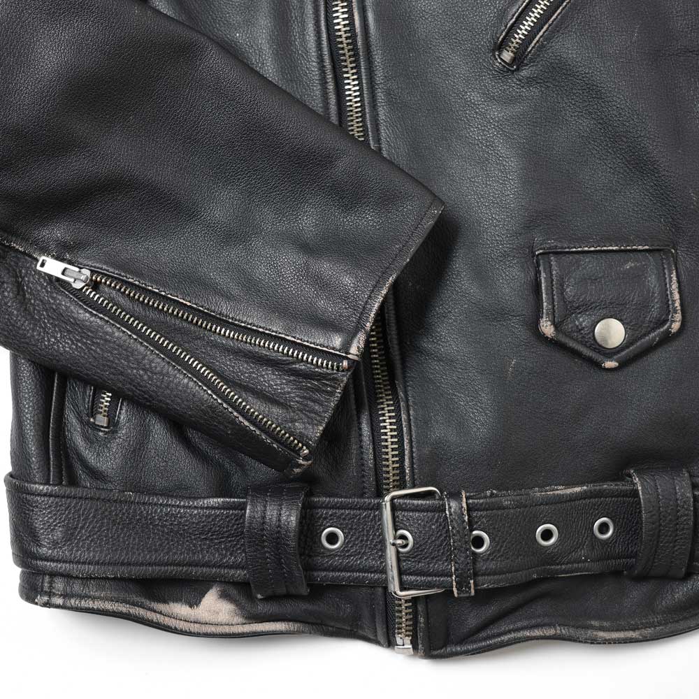 KAMIYA(カミヤ) - Distressed Leather Biker Jackt – Area