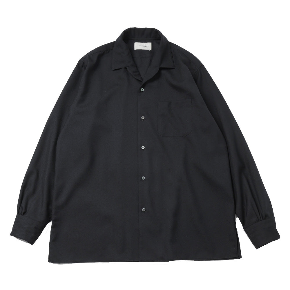 ITALIAN OPEN COLLAR SHIRT ORGANIC WOOL VIYELLA