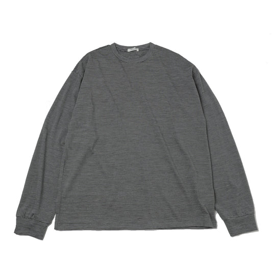  EXTRA FINE MERINO WOOL JERSEY NARROW BORDER L/S TEE  
