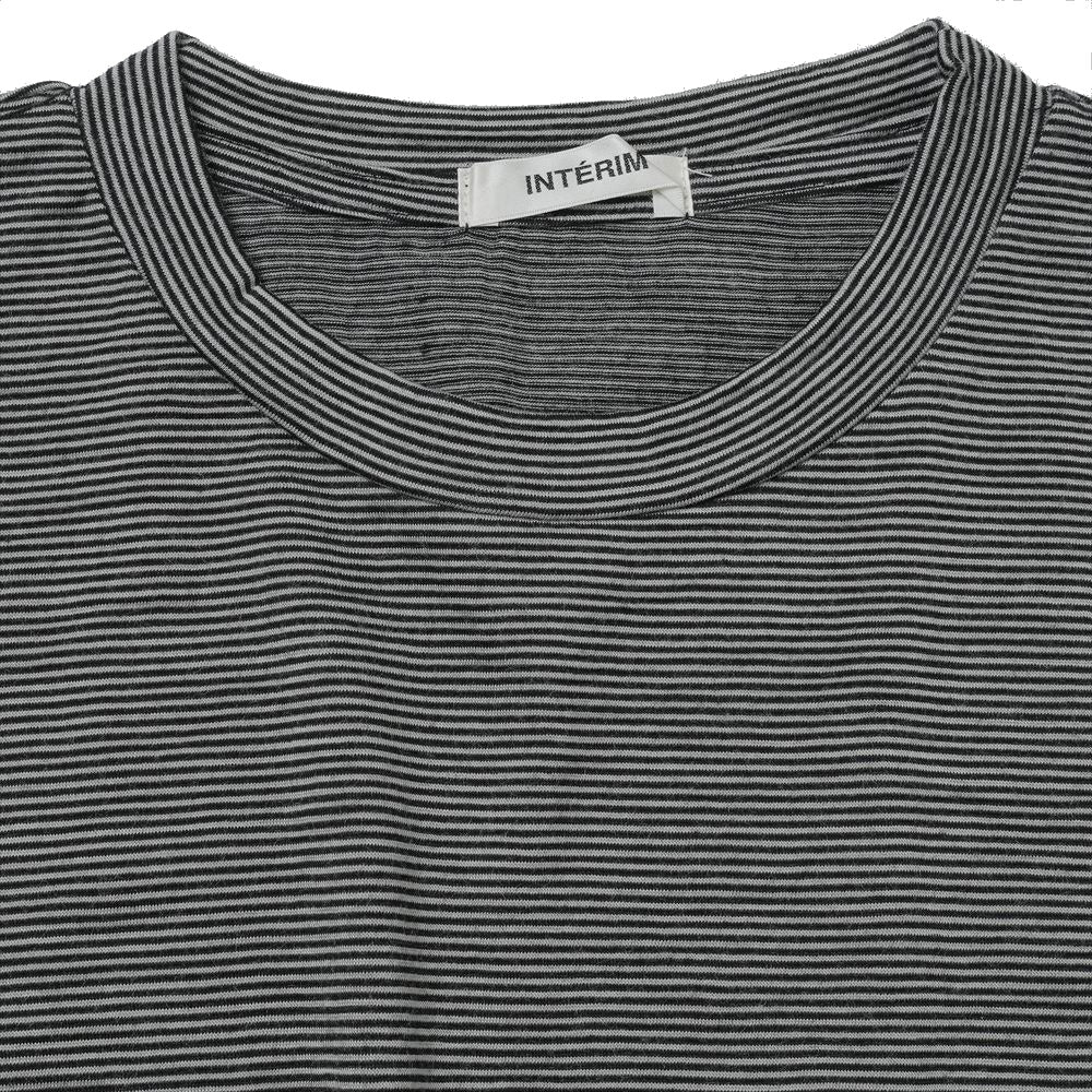 EXTRA FINE MERINO WOOL JERSEY NARROW BORDER L/S TEE