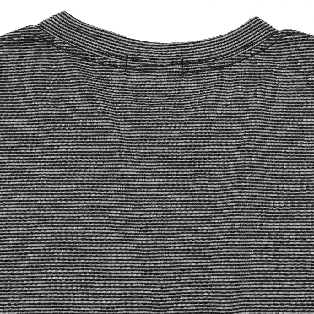 EXTRA FINE MERINO WOOL JERSEY NARROW BORDER L/S TEE