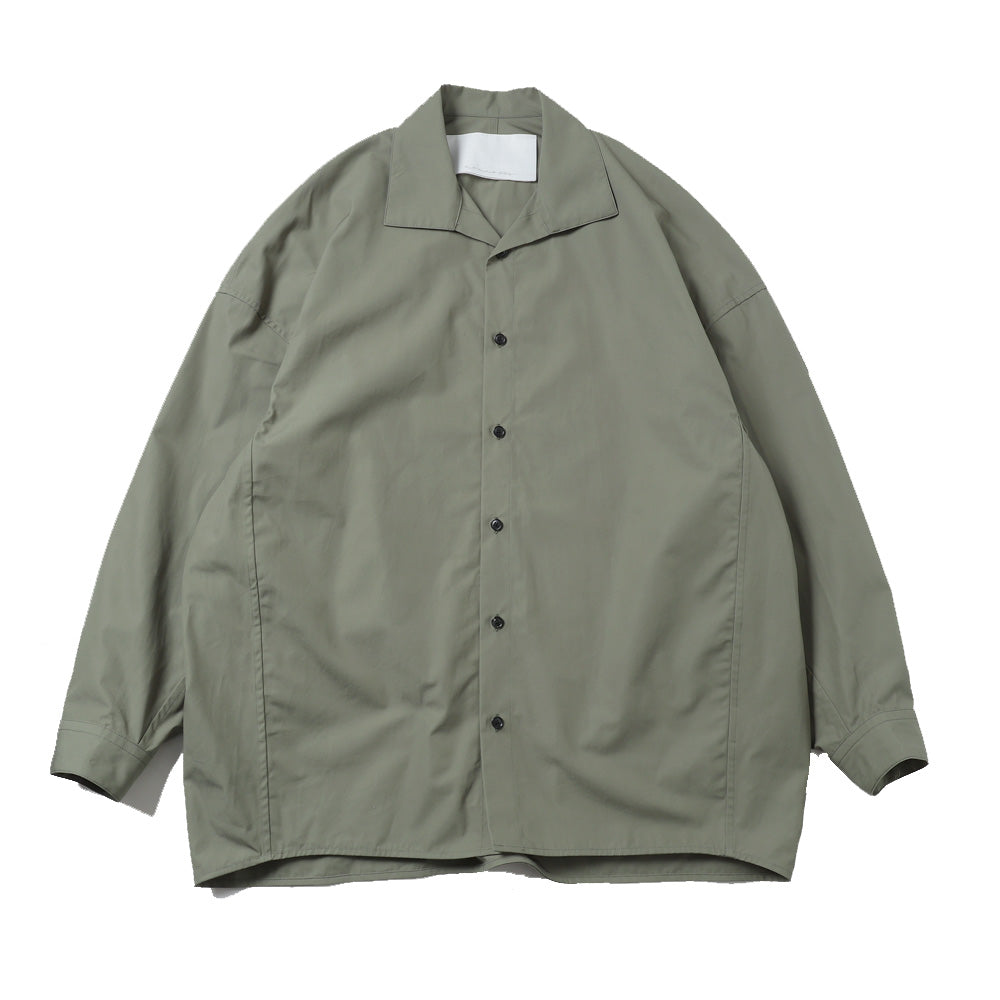 Draping Open Collar Shirt Type A Clear Heavy Broadcloth
