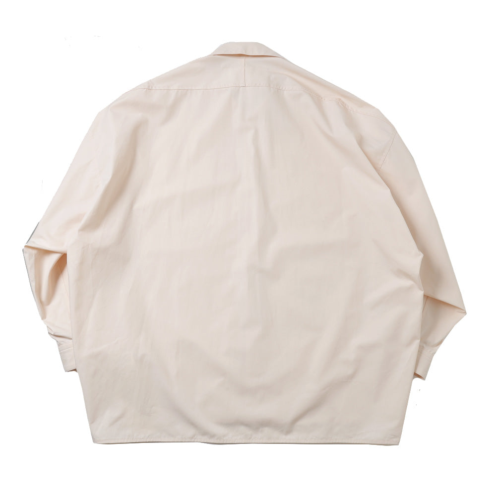 Draping Open Collar Shirt Type A Clear Heavy Broadcloth