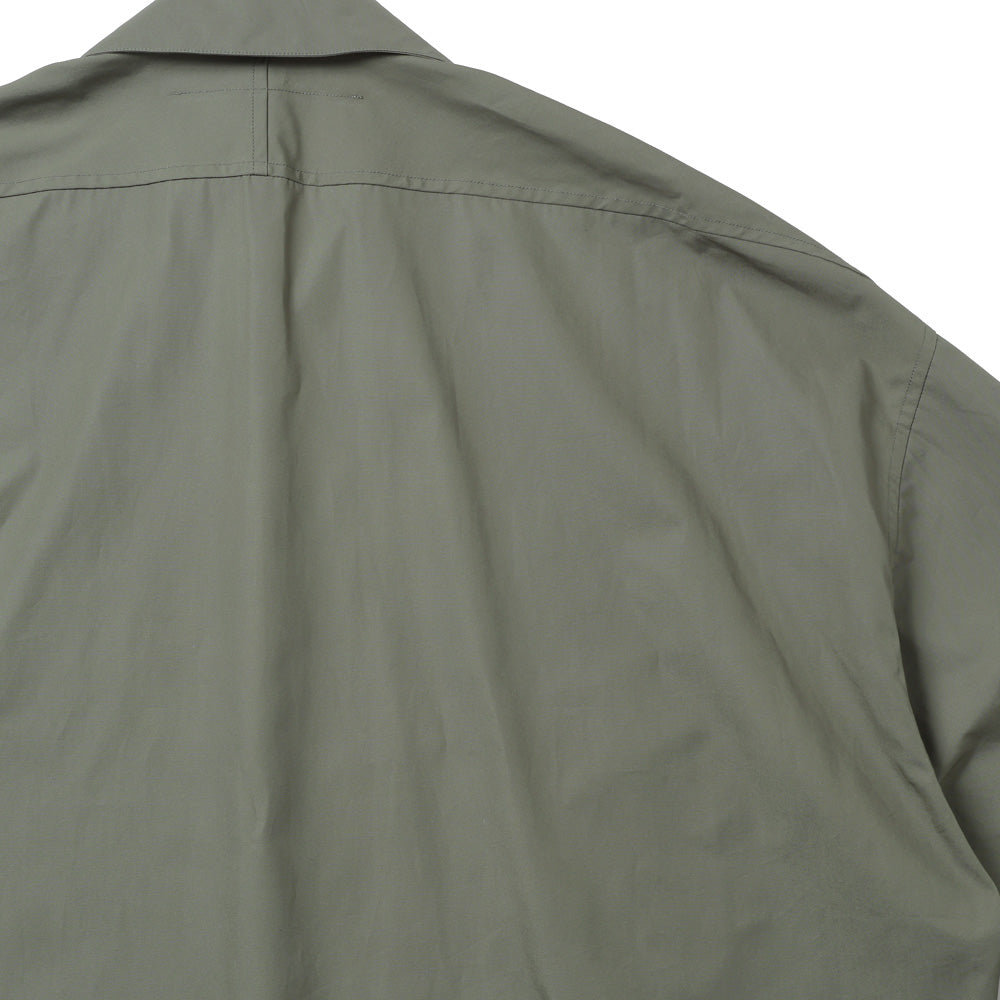 Draping Open Collar Shirt Type A Clear Heavy Broadcloth