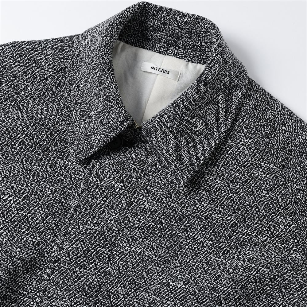 INTERIM インテリム TWEED BELTED OVER COAT INTERIM インテリム TWEED BELTED OVER COAT