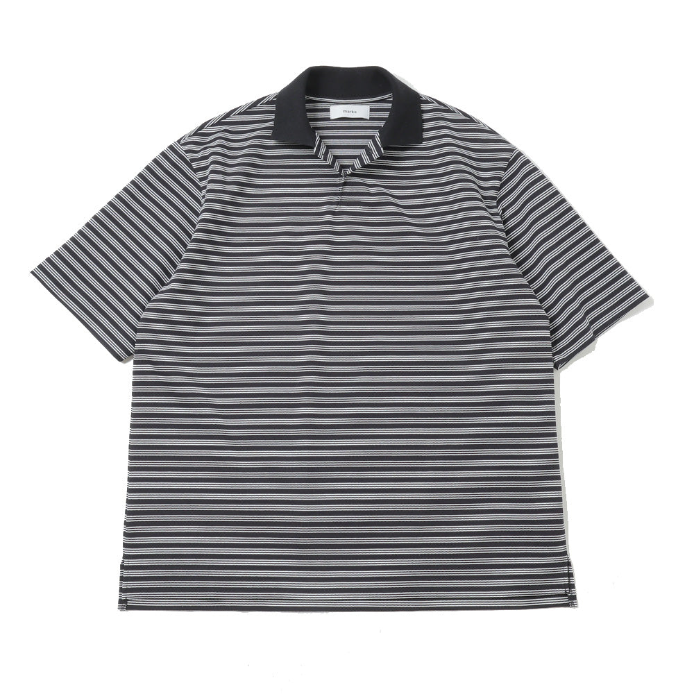 ONE BUTTON POLO S/S TEE ORGANIC COTTON HIGH TWISTED PIQUE