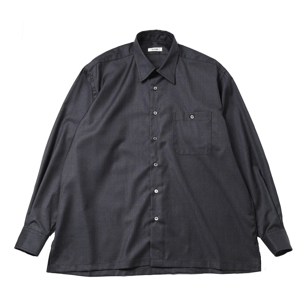 SILKY MELANGE SUITING DEADSTOCK SQUARE REGULAR SHIRTS