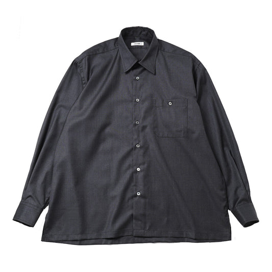  SILKY MELANGE SUITING DEADSTOCK SQUARE REGULAR SHIRTS  