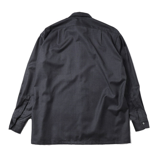  SILKY MELANGE SUITING DEADSTOCK SQUARE REGULAR SHIRTS  