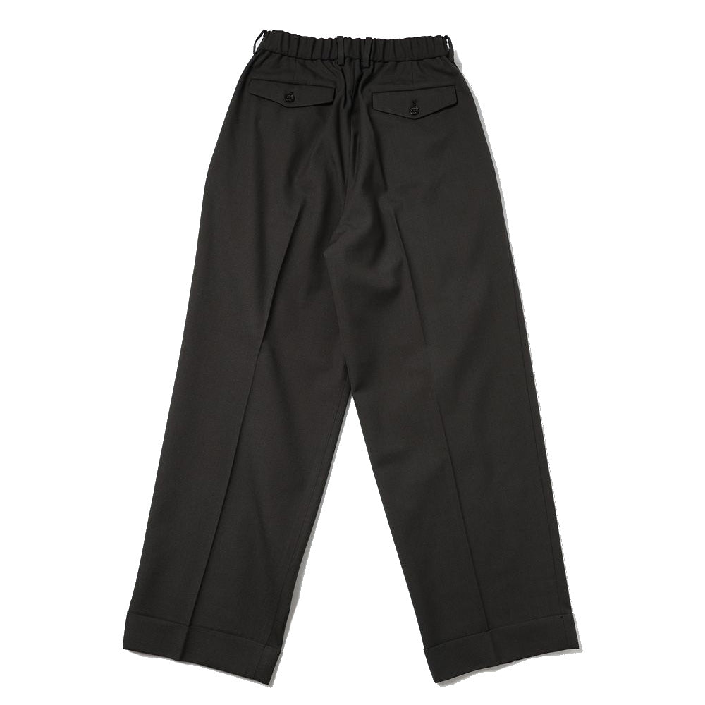 DOUBLE PLEATED SEMI EASY TROUSERS ORGANIC WOOL SURVIVAL CLOTH