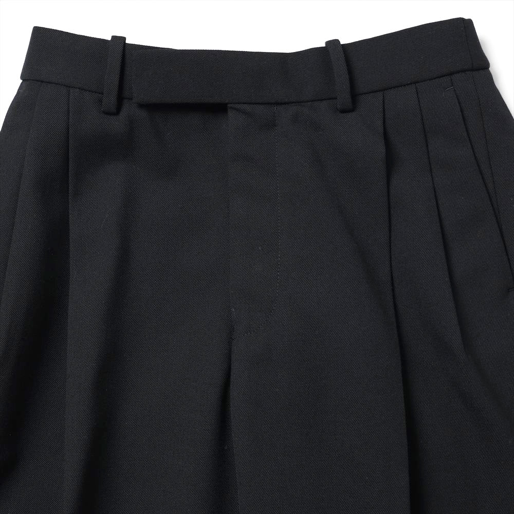 DOUBLE PLEATED SEMI EASY TROUSERS ORGANIC WOOL SURVIVAL CLOTH