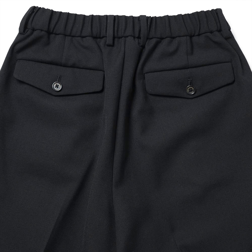 DOUBLE PLEATED SEMI EASY TROUSERS ORGANIC WOOL SURVIVAL CLOTH