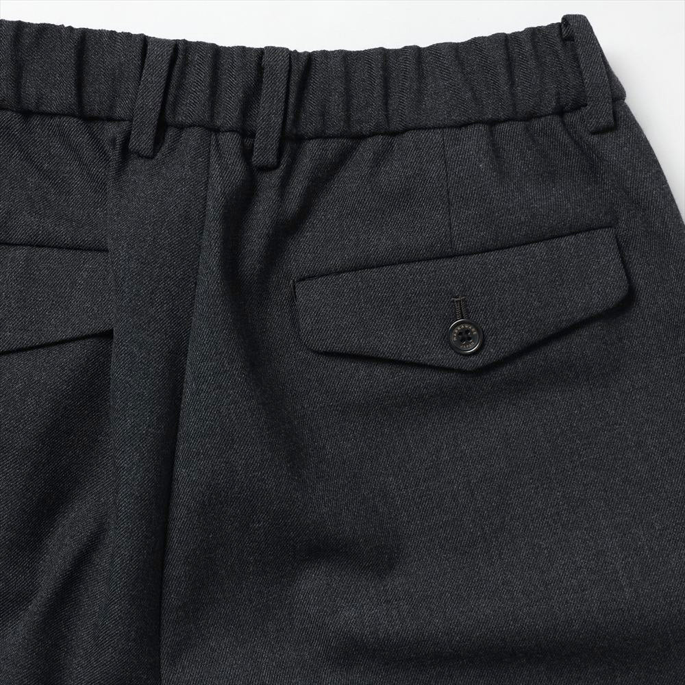 DOUBLE PLEATED SEMI EASY TROUSERS ORGANIC WOOL SURVIVAL CLOTH