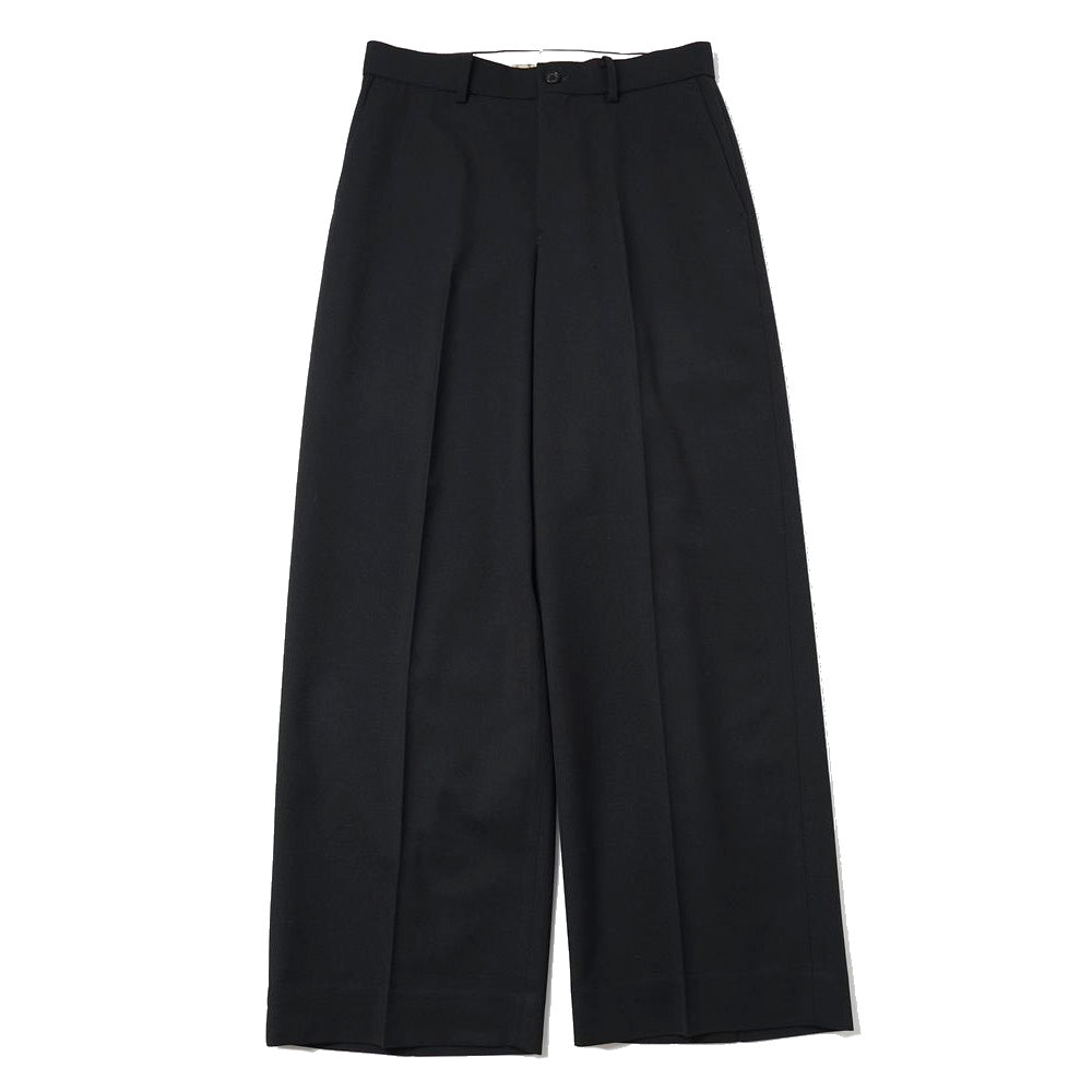 FLAT FRONT WIDE TROUSERS ORGANIC WOOL SURVIVAL CLOTH