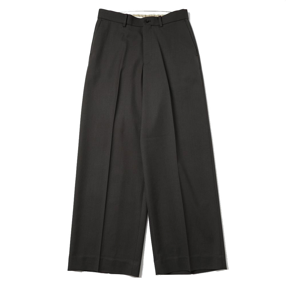 FLAT FRONT WIDE TROUSERS ORGANIC WOOL SURVIVAL CLOTH