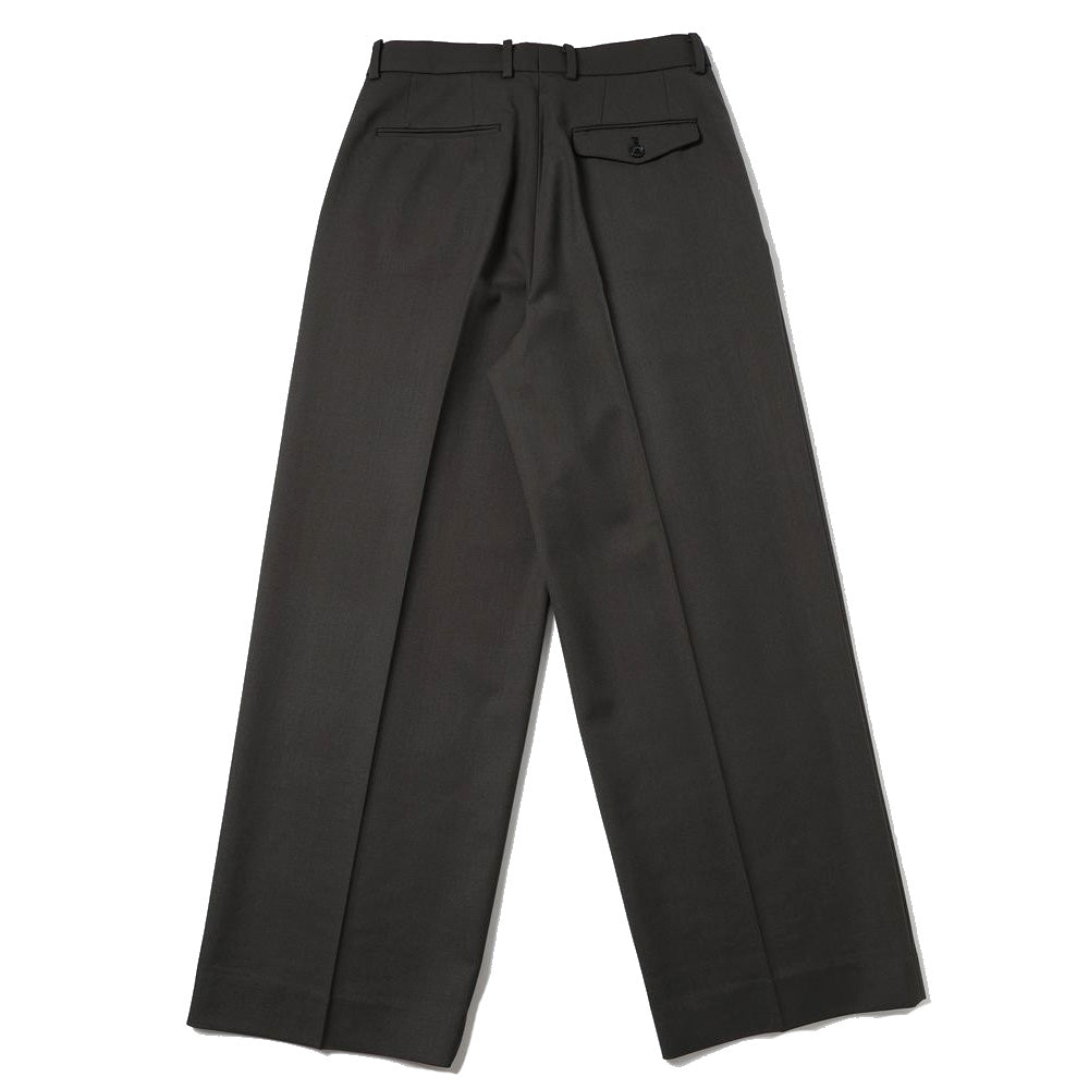 FLAT FRONT WIDE TROUSERS ORGANIC WOOL SURVIVAL CLOTH