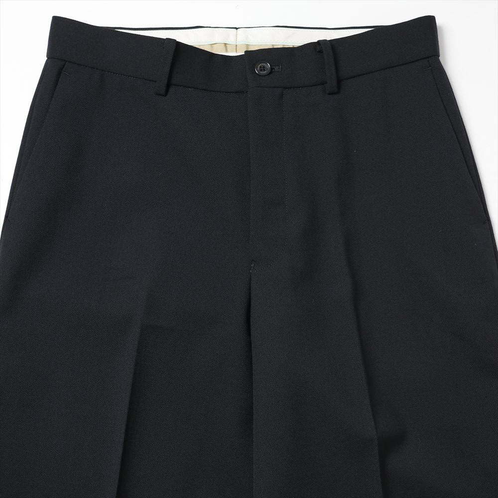 FLAT FRONT WIDE TROUSERS ORGANIC WOOL SURVIVAL CLOTH