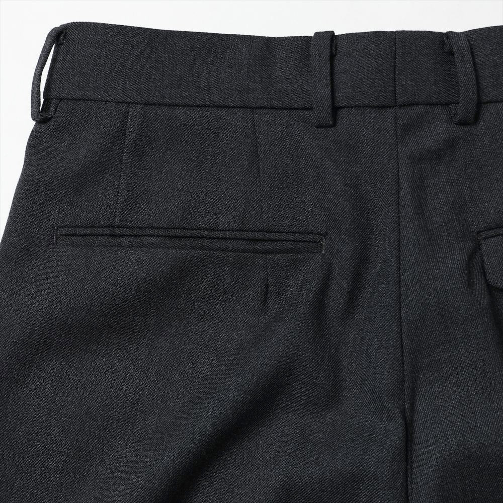 FLAT FRONT WIDE TROUSERS ORGANIC WOOL SURVIVAL CLOTH