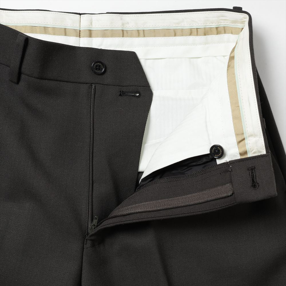 FLAT FRONT WIDE TROUSERS ORGANIC WOOL SURVIVAL CLOTH