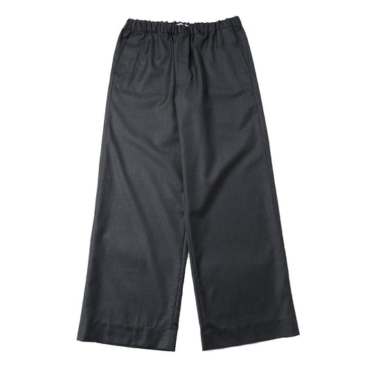  SILKY MELANGE SUITING DEADSTOCK WIDE DRESS EASY PANTS  