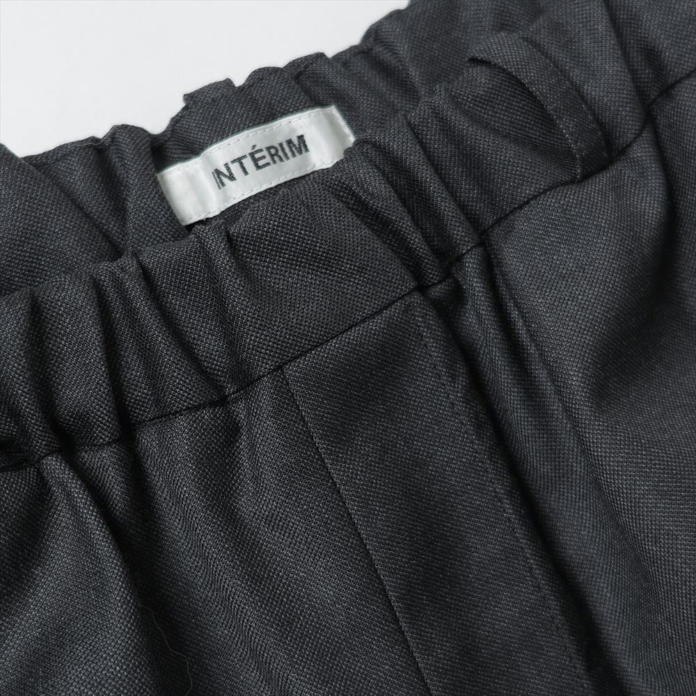 SILKY MELANGE SUITING DEADSTOCK WIDE DRESS EASY PANTS