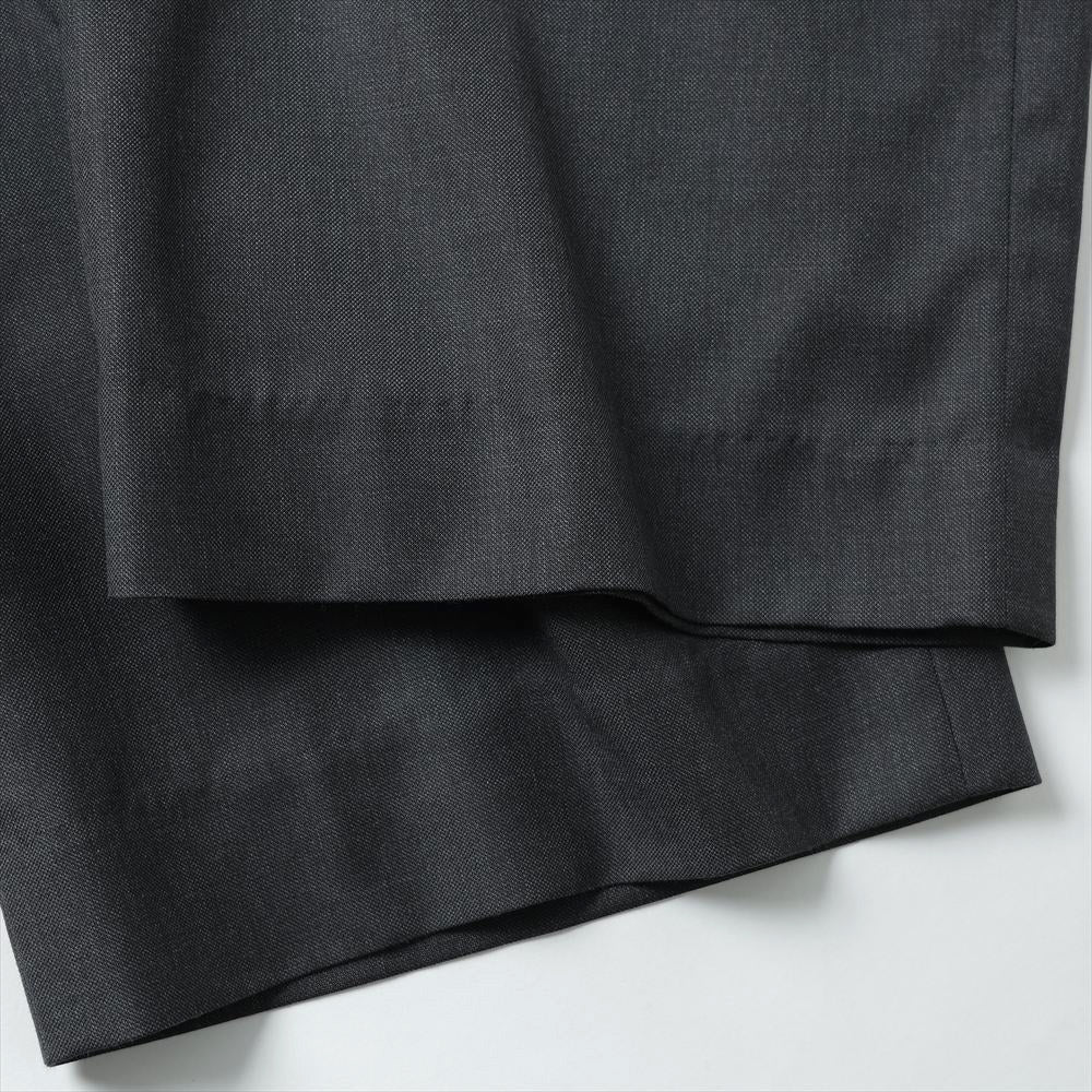 SILKY MELANGE SUITING DEADSTOCK WIDE DRESS EASY PANTS
