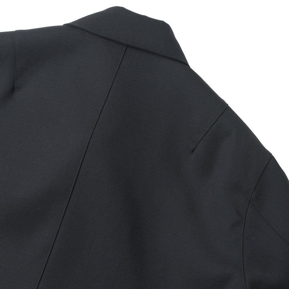 PURE BLACK WOOL HARRINGTON JACKET