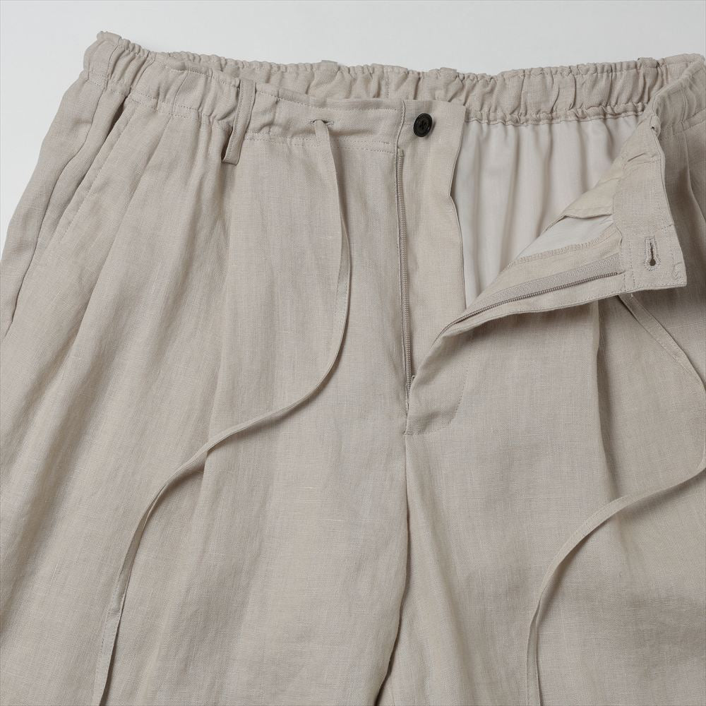 DOUBLE PLEATED EASY TROUSERS HEMP