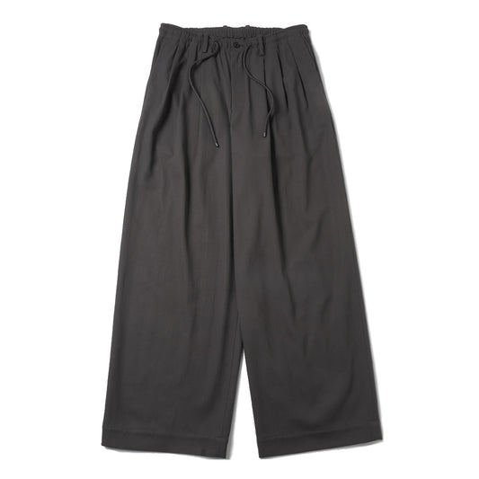  TRIPLE PLEATED EASY TROUSERS ORGANIC COTTON VOILE YARN TWILL  