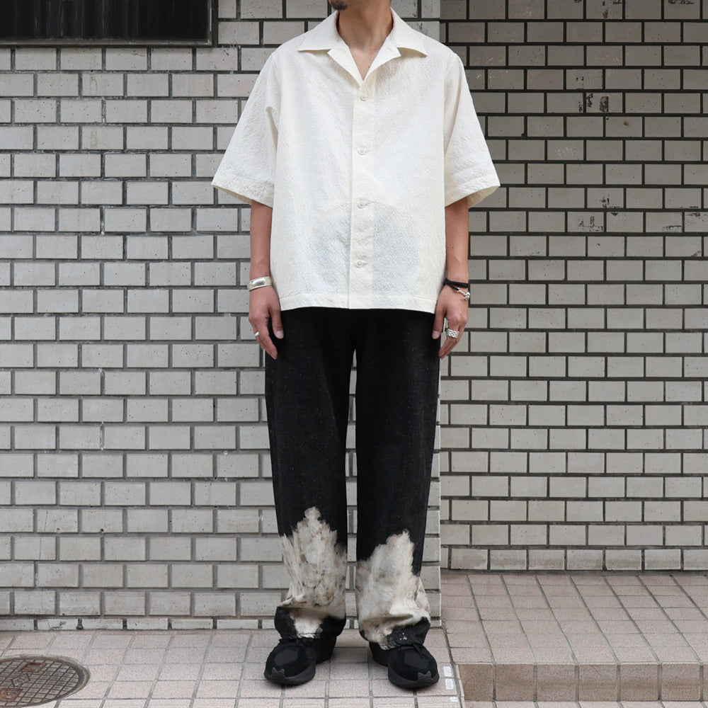 Draping Half Sleeve Shirt Type D (African Ground Seersucker)