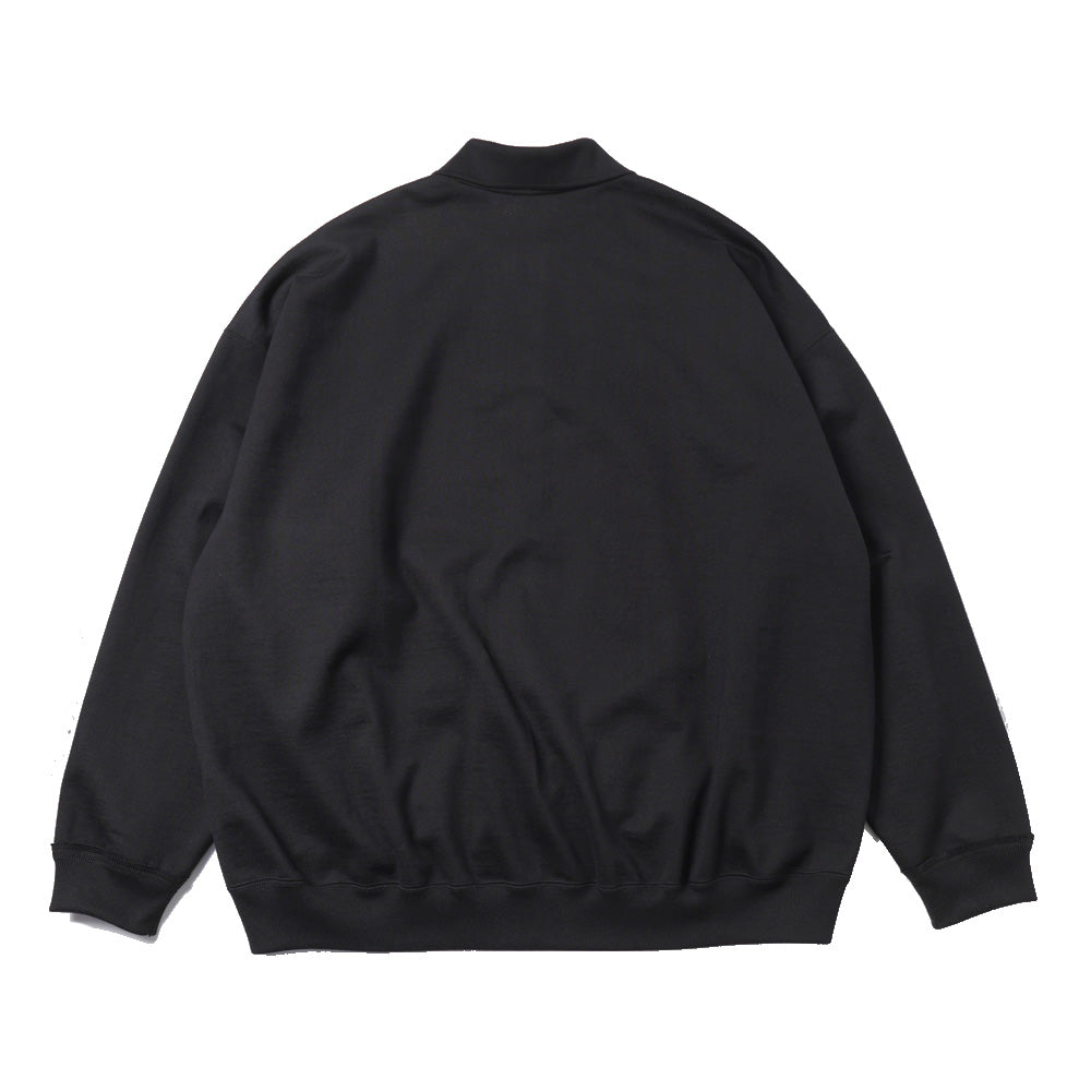HALF ZIP POLO HUGE SWEAT ORGANIC COTTON HEAVY FLEECE
